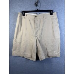 Breakwater Shorts Mens 36 Beige Chino Flat Front Canvas 10" Inseam Casual Summer